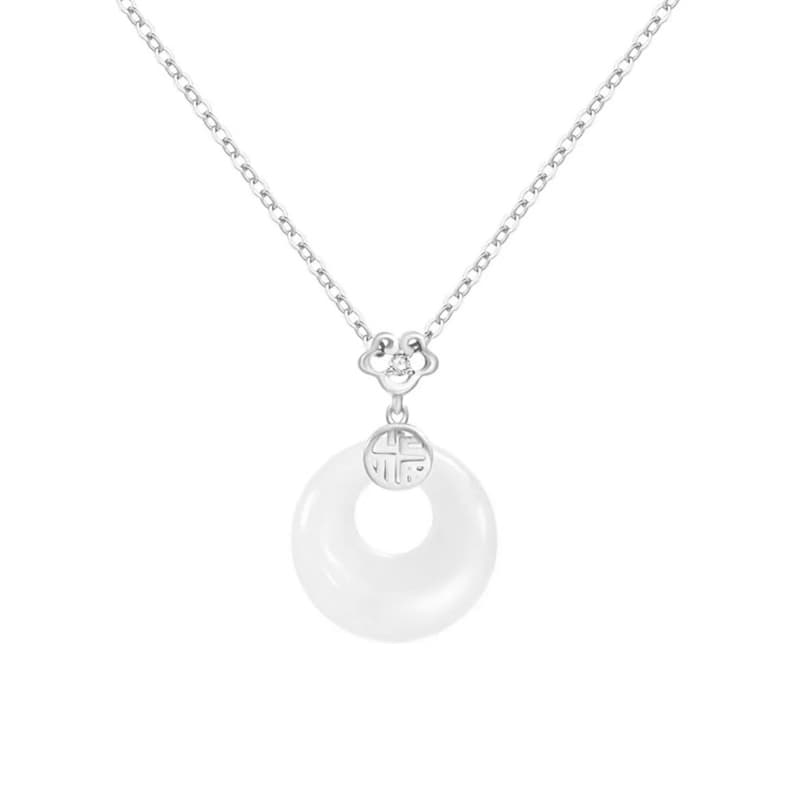 SHEEHHYY Ожерелье из стерлингового серебра S925 с халцедоном, женское