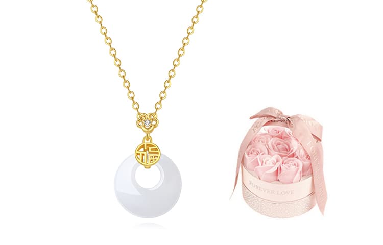 SHEEHHYY Ожерелье из стерлингового серебра S925 с халцедоном, женское