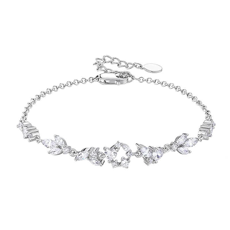 Женские сверкающие браслеты KADER Sparkling Galaxy, серебристо-белая богиня наслаждается подарочной коробкой