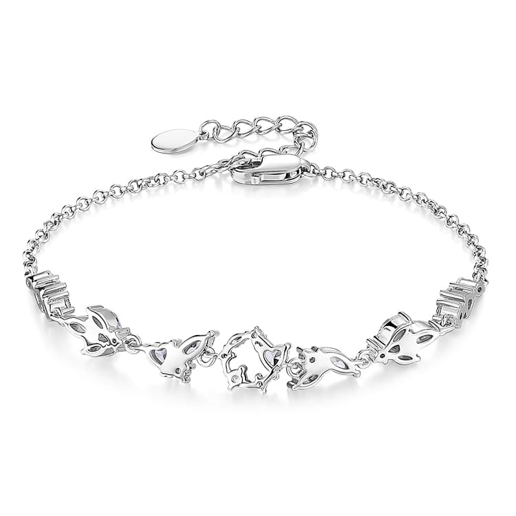 Женские сверкающие браслеты KADER Sparkling Galaxy, серебристо-белая богиня наслаждается подарочной коробкой