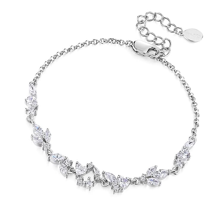 Женские сверкающие браслеты KADER Sparkling Galaxy, серебристо-белая богиня наслаждается подарочной коробкой