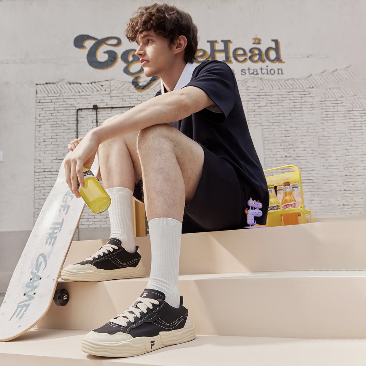 Кроссовки для скейтбординга FILA FUSION Pop 2, черные