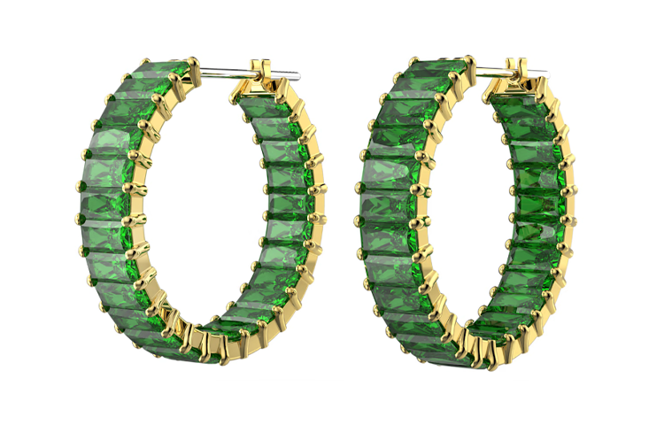 Позолоченные серьги Swarovski Matri женские, зеленые