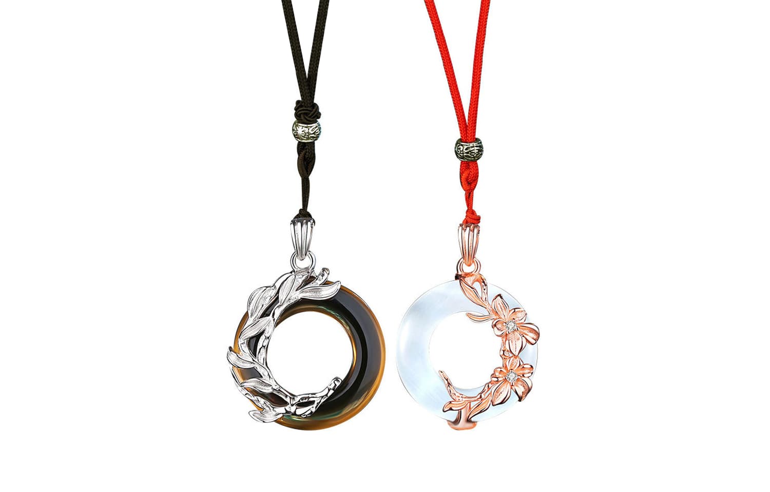 OGDAID Обсидиан Год Зодиака Красное Ожерелье Унисекс