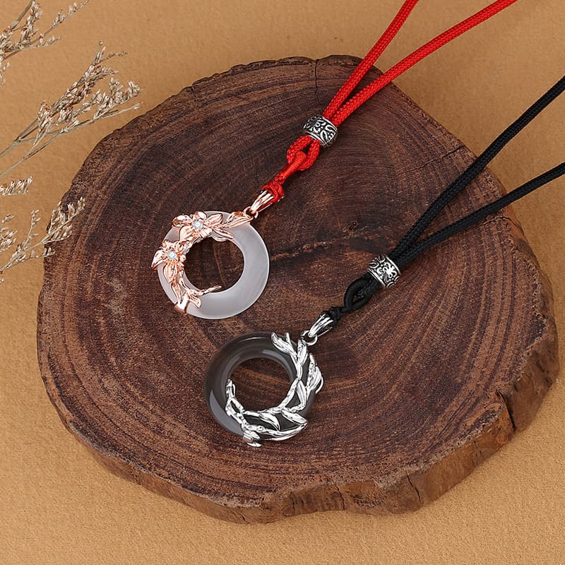 OGDAID Обсидиан Год Зодиака Красное Ожерелье Унисекс