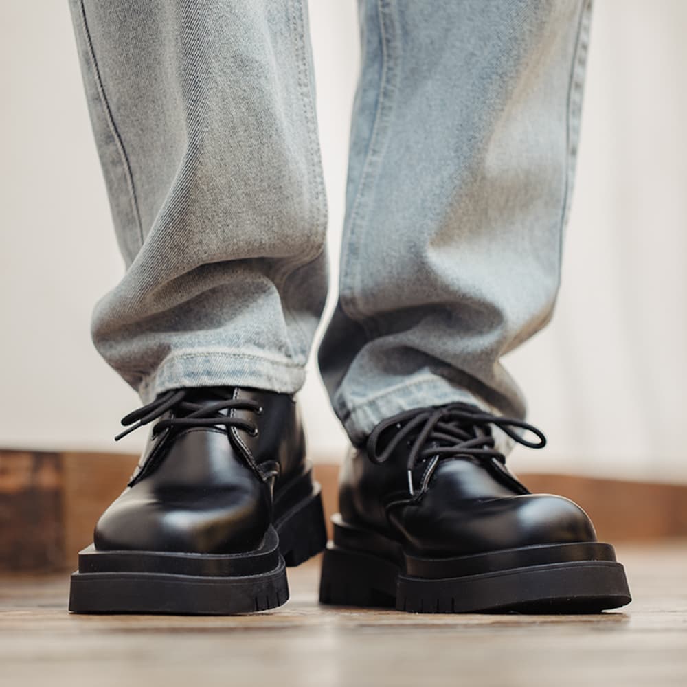 Коллекция рабочей одежды MADEN: повседневная кожаная обувь унисекс, черная осень