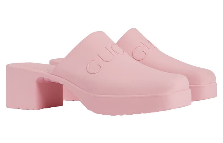 Женские сандалии без шнуровки GUCCI, розовые, женские