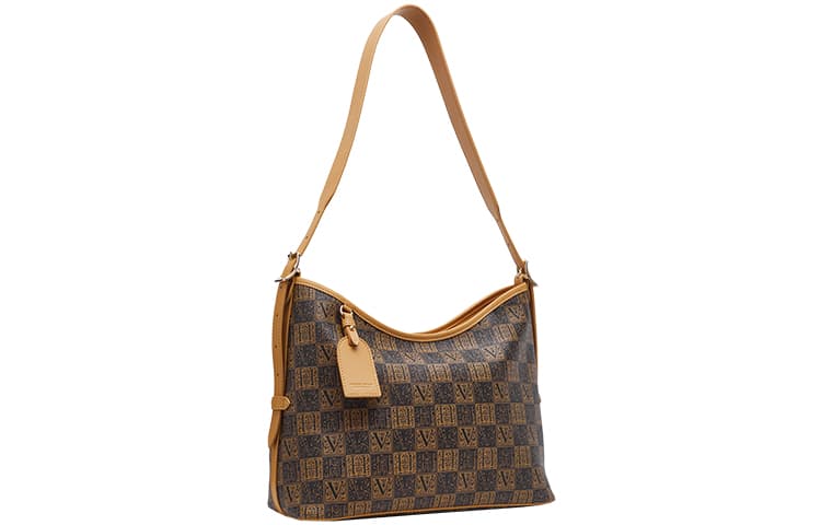 VANESSA HOGAN Сумка для мамы из ПВХ с монограммой Большая сумка Сумка для покупок Сумка на плечо Обычная женская Темно-коричневая