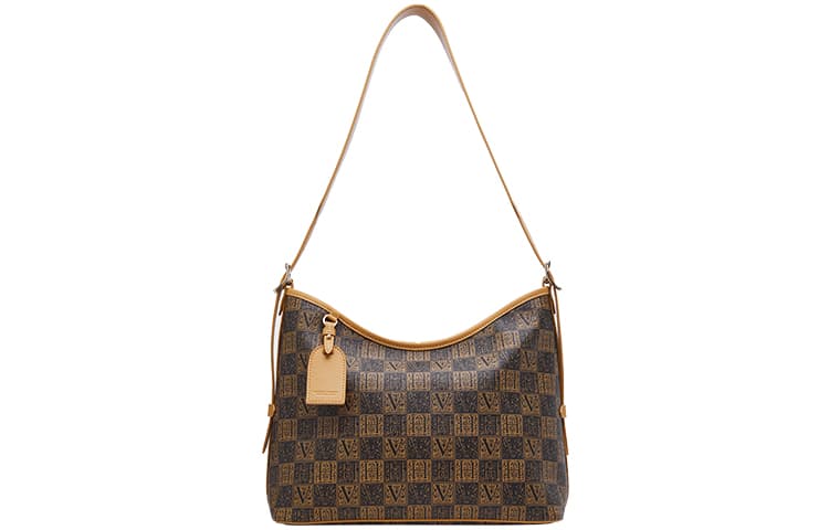 VANESSA HOGAN Monogram Pvc Mom Bag Tote Bag Shopping Bag Shoulder Bag Regular Women's Dark Brown