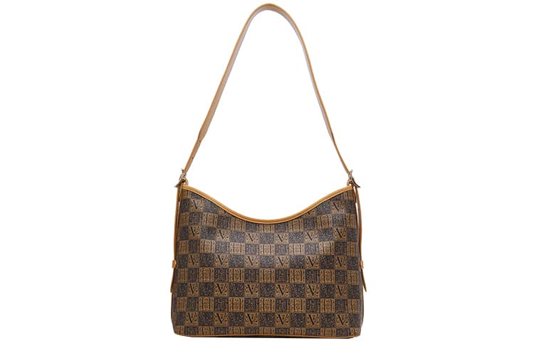 VANESSA HOGAN Сумка для мамы из ПВХ с монограммой Большая сумка Сумка для покупок Сумка на плечо Обычная женская Темно-коричневая