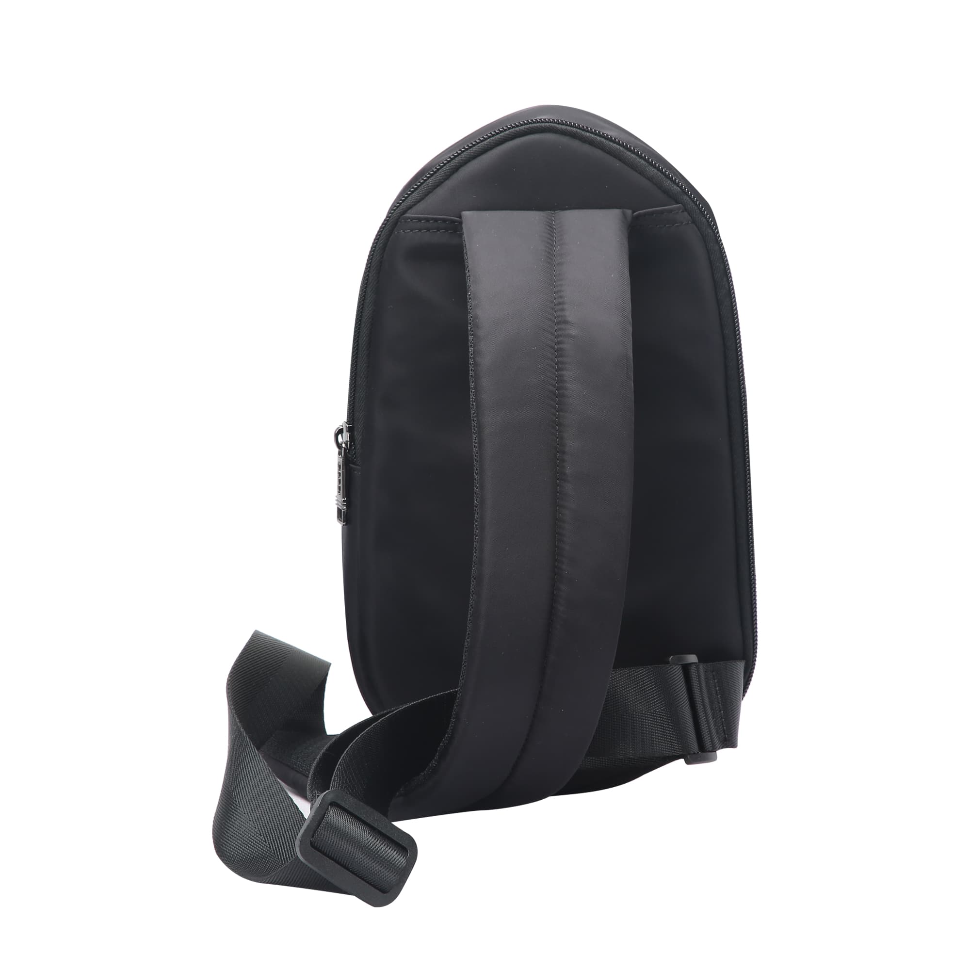 BOPAI Мужская сумка-слинг из синтетической кожи из микрофибры, черная