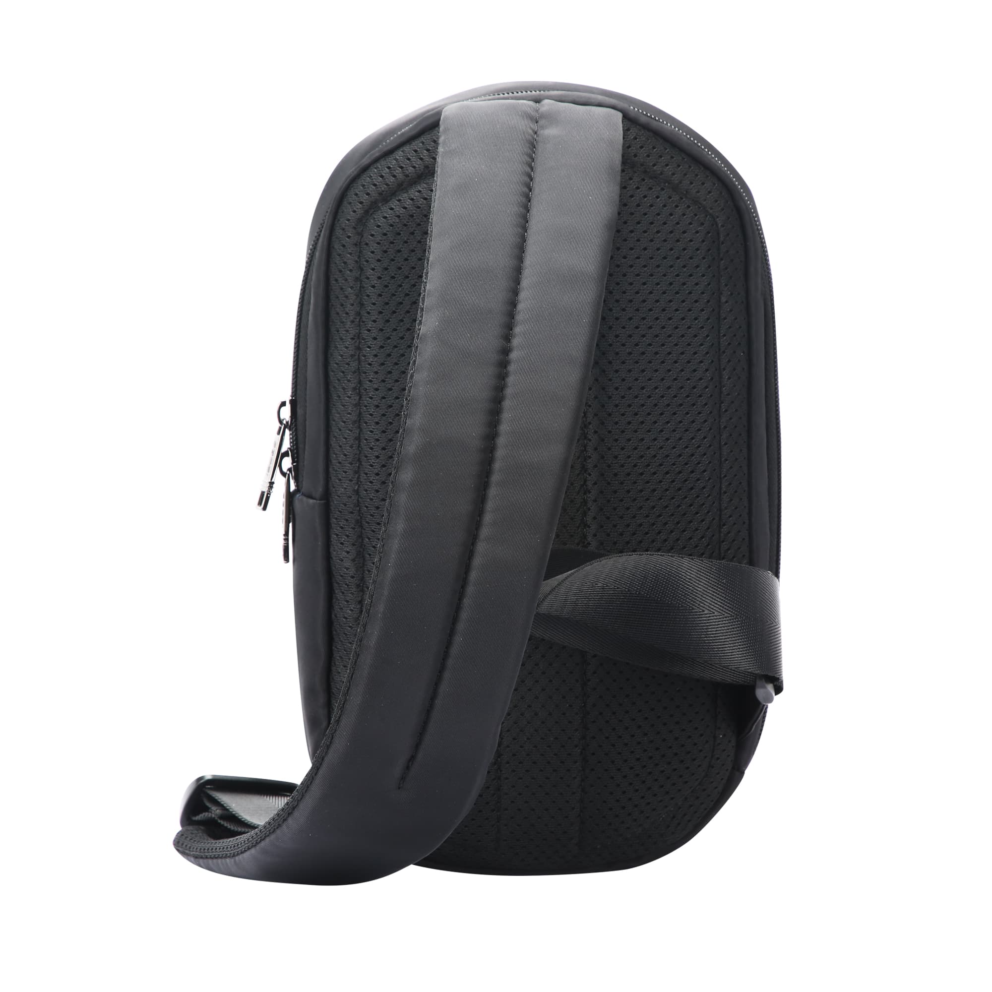 BOPAI Мужская сумка-слинг из синтетической кожи из микрофибры, черная