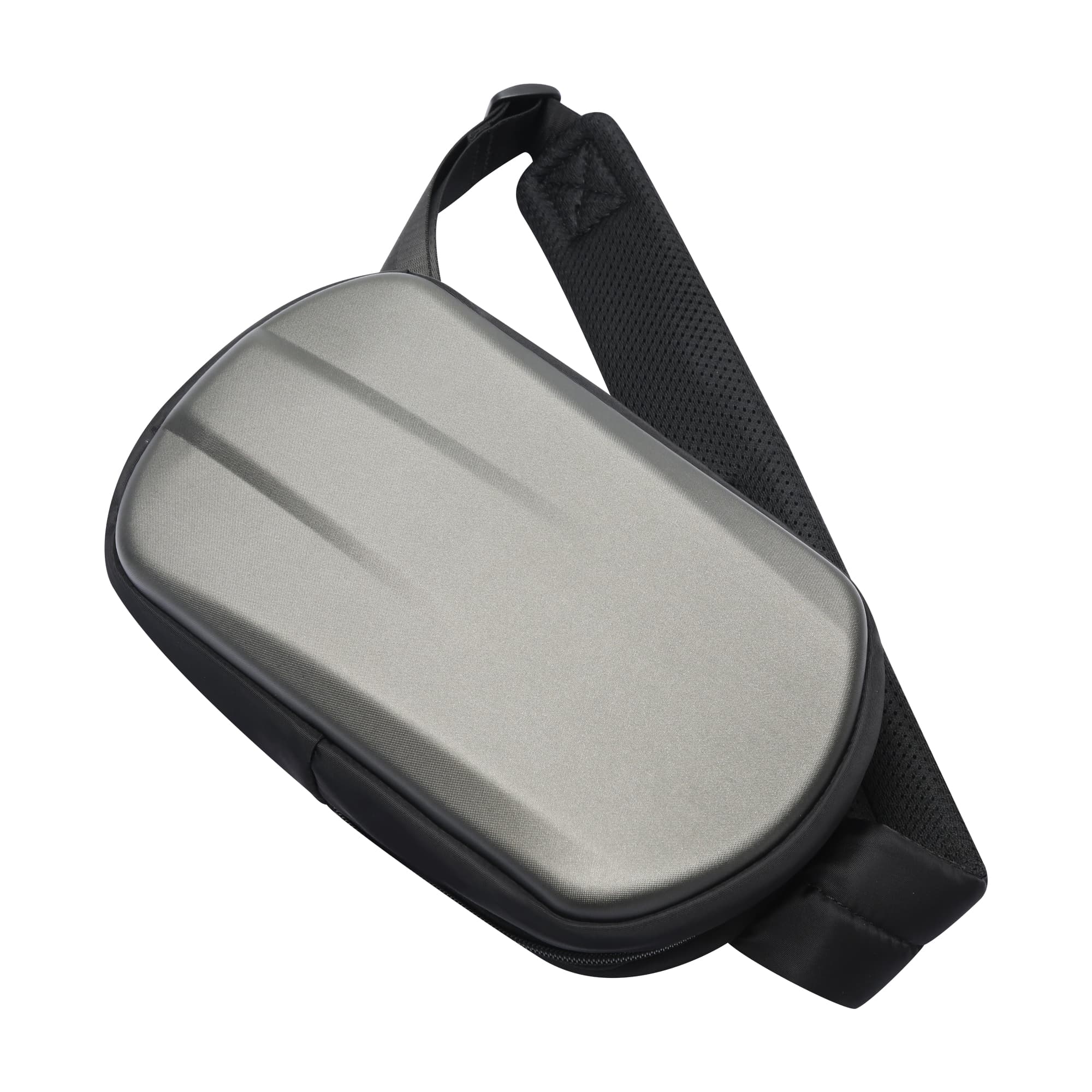 BOPAI Мужская сумка-слинг из синтетической кожи из микрофибры, черная