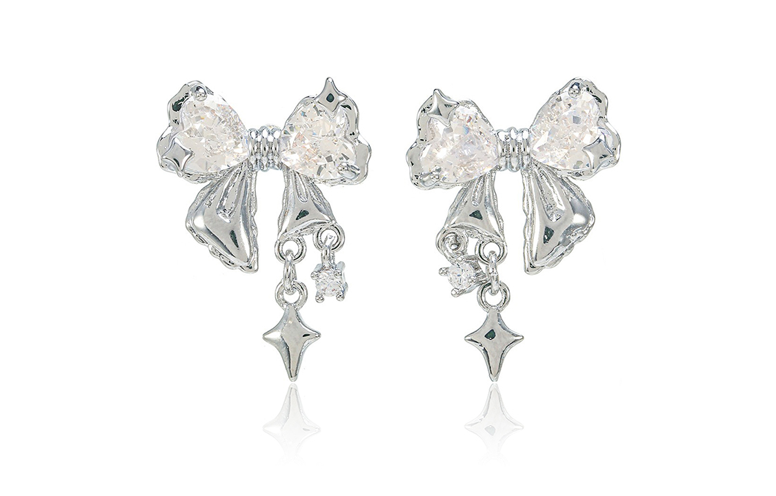 Женские серьги-гвоздики CMFY из стерлингового серебра 999 пробы