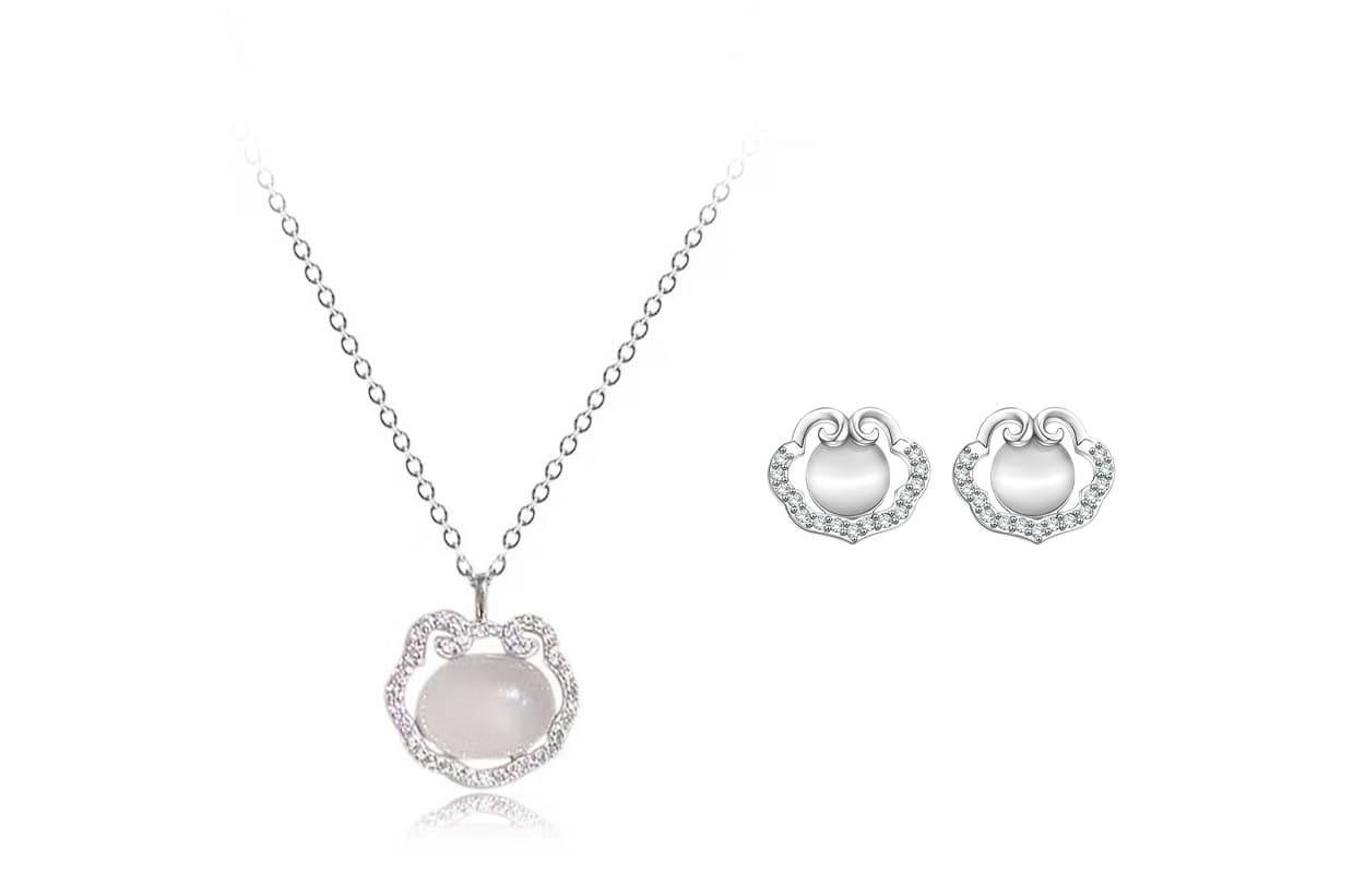 Ожерелье с замком Ruyi из сплава Muyan, женское ожерелье с благоприятными облаками