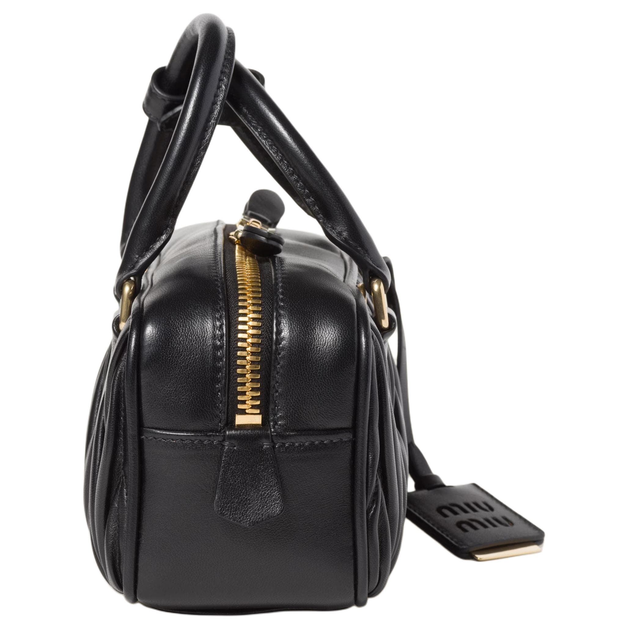 MIU MIU Matelassé Сумка через плечо из мягкой овчины, сумка через плечо, женская сумка черная