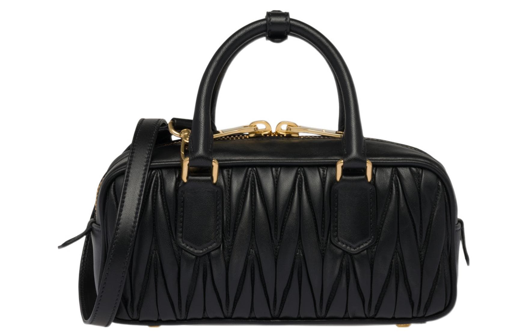 MIU MIU Matelassé Сумка через плечо из мягкой овчины, сумка через плечо, женская сумка черная