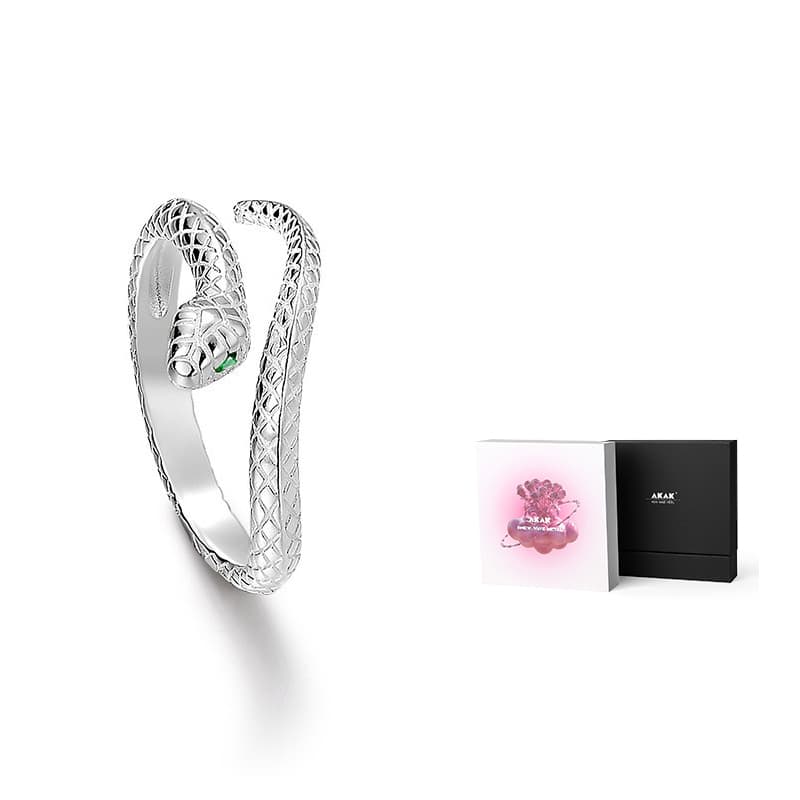 AKAK Sterling Silver Rings Unisex Silver White