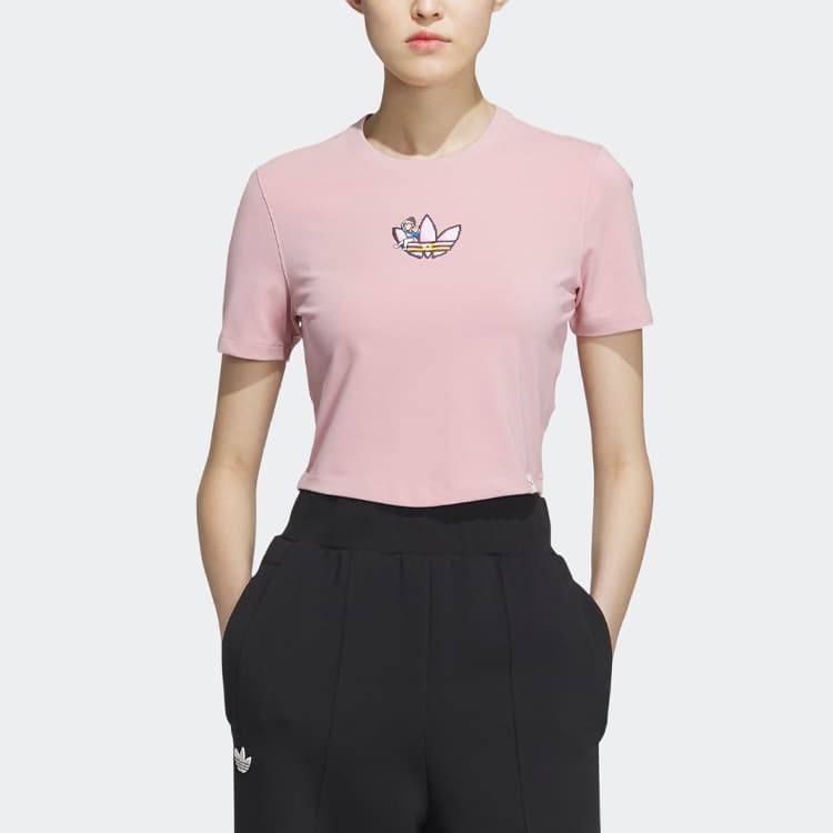 Женские укороченные топы Adidas Originals Monkey Kingdom Miracle Фиолетовый Розовый