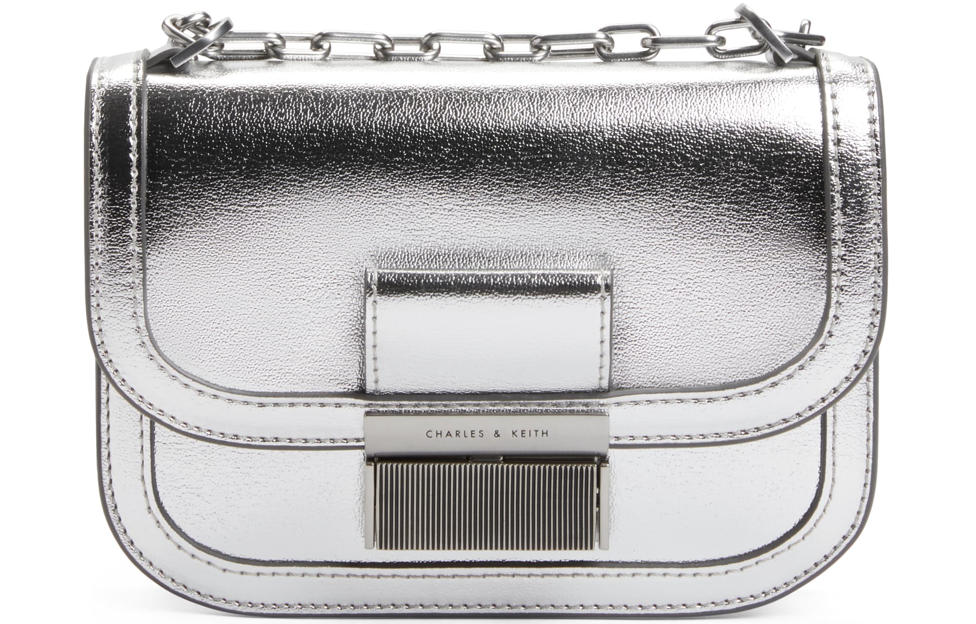 CHARLES&KEITH Сумка тофу из искусственной кожи, сумка через плечо, сумка через плечо, маленькая квадратная сумка небольшого размера, женская бежевого/бежевого/черного цвета