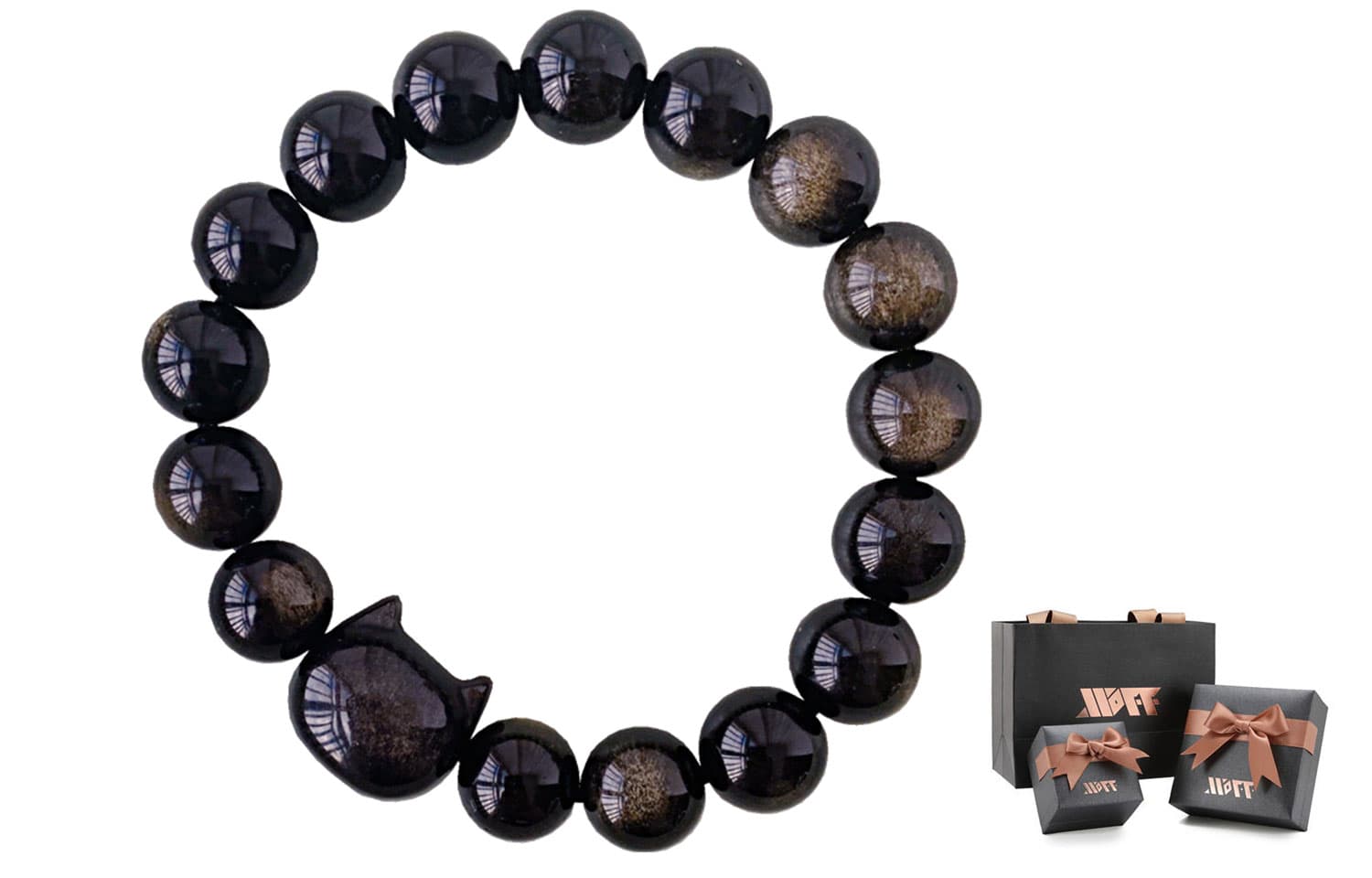 XXOFF Обсидиановые браслеты унисекс