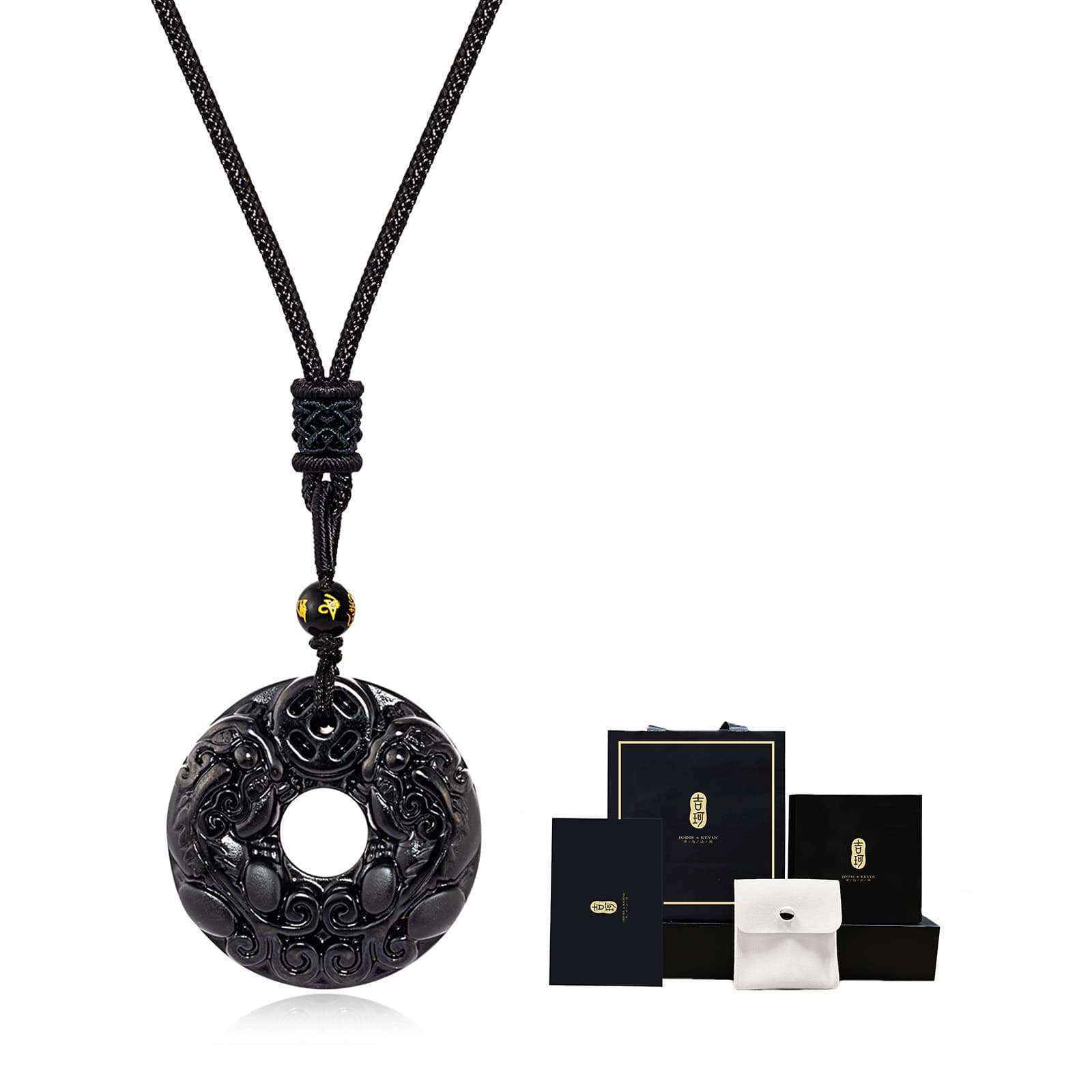 Ожерелья из обсидиана Jodie&Kevin унисекс