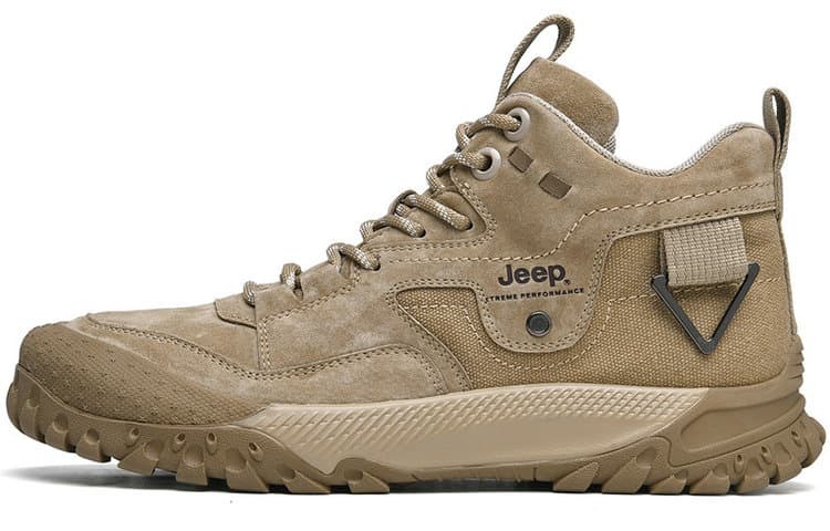 Jeep Ankle Length Outdoor Boots Men's Khaki
