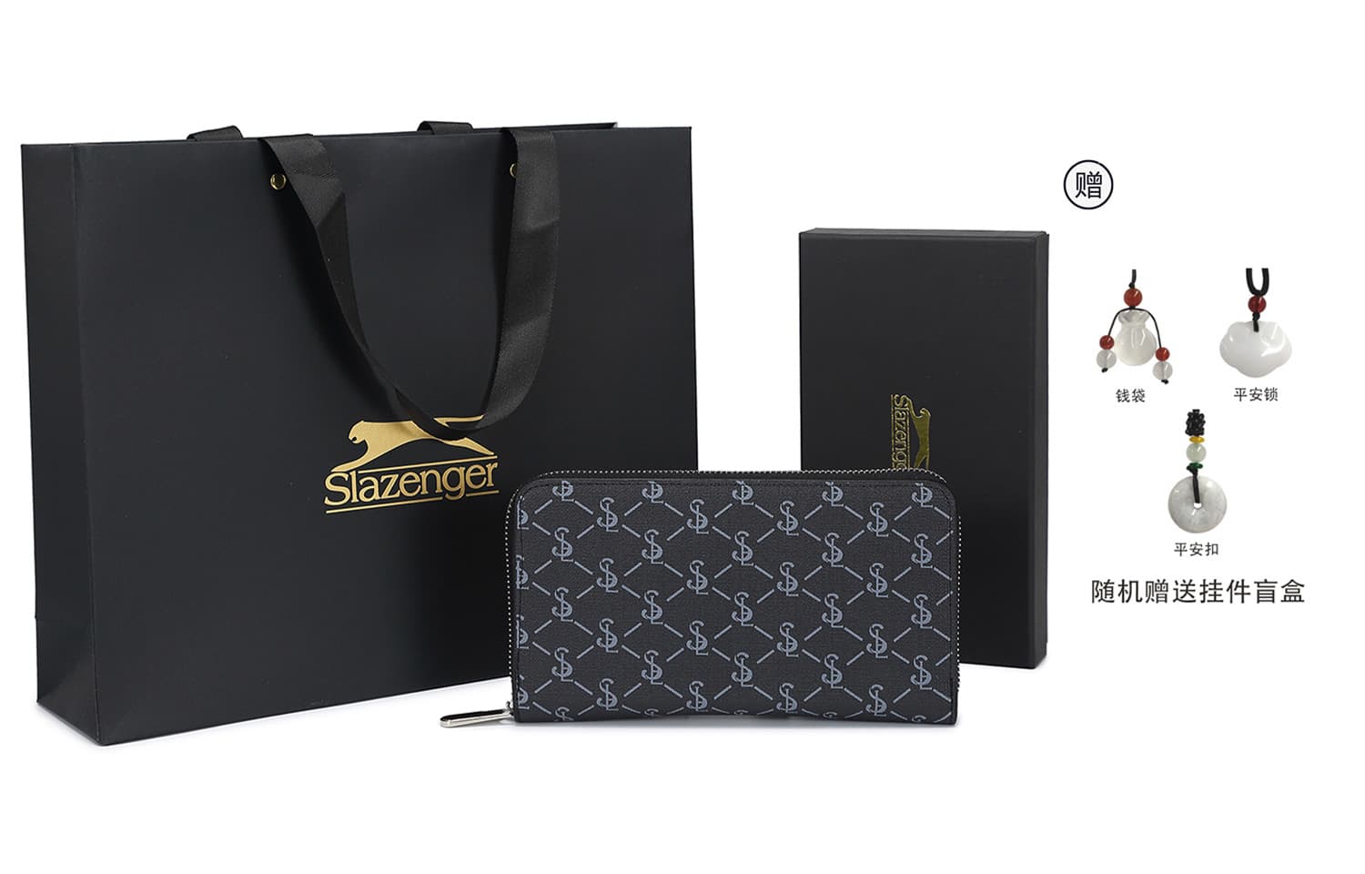 Slazenger PU Wallet Clutch Wallet Unisex Black