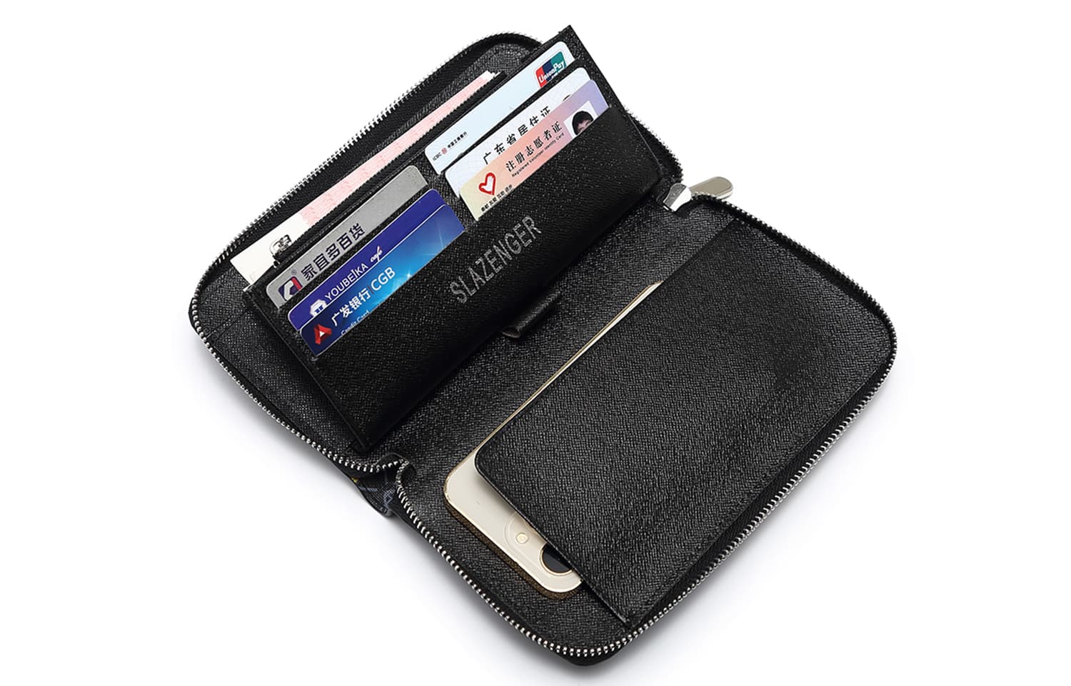 Slazenger Кошелек-клатч из искусственной кожи унисекс, черный