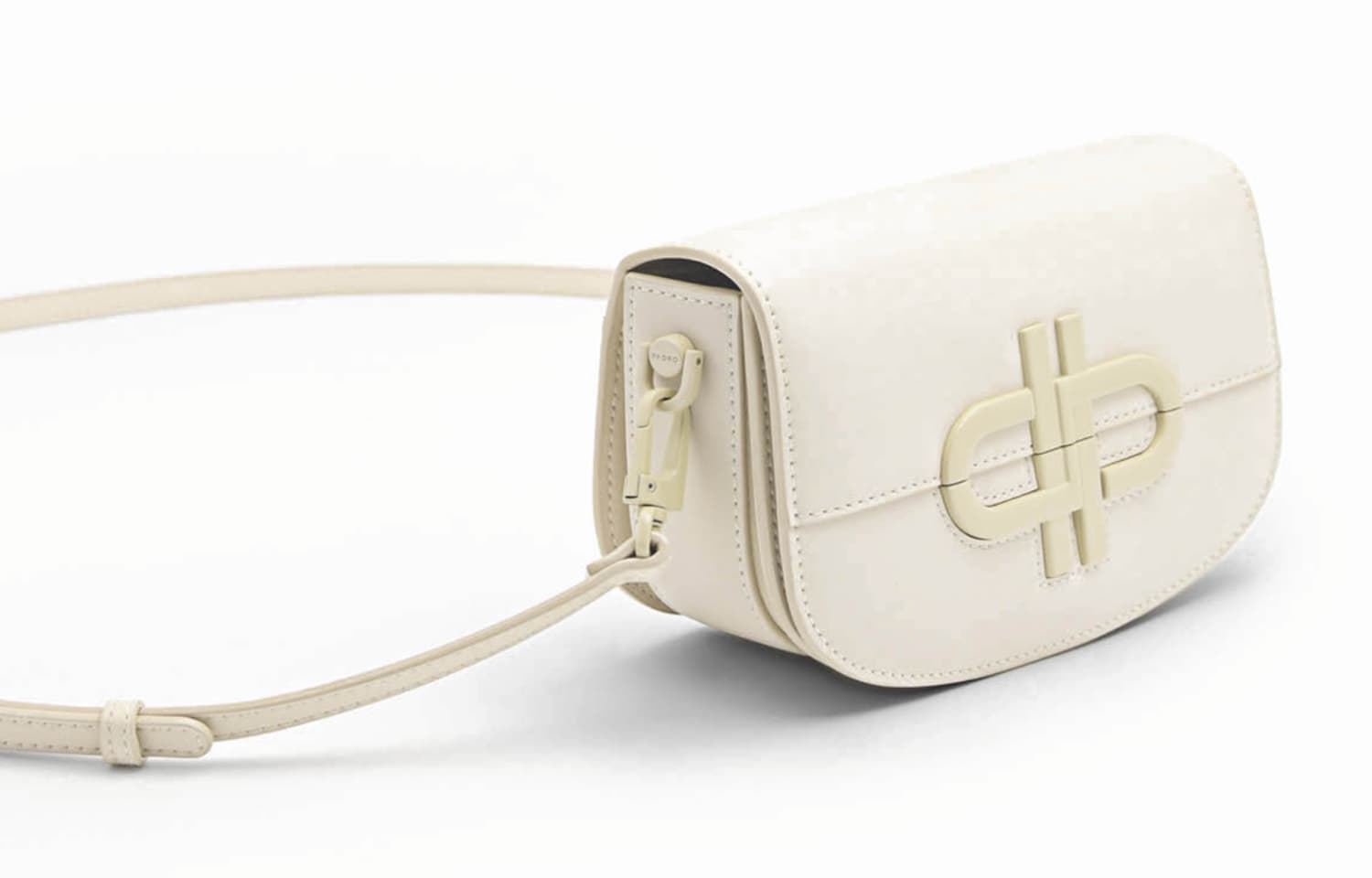 PEDRO Сумка-седло из коровьей кожи Женская сумка через плечо Бежевый/Черный