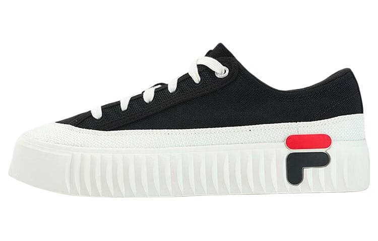 FILA Gear Abrasion Resistant Low top Skateboard Shoes Women's Black White