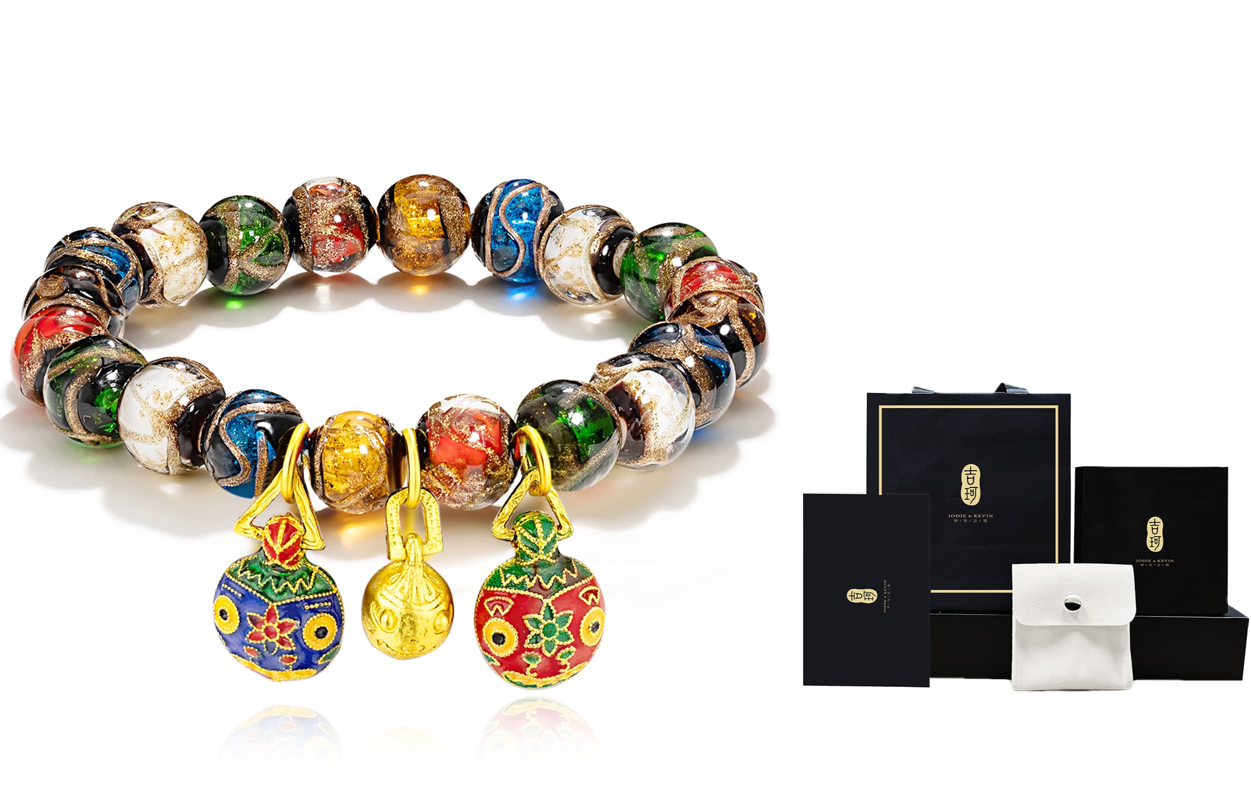 Браслеты Jodie&Kevin с цветной глазурью унисекс