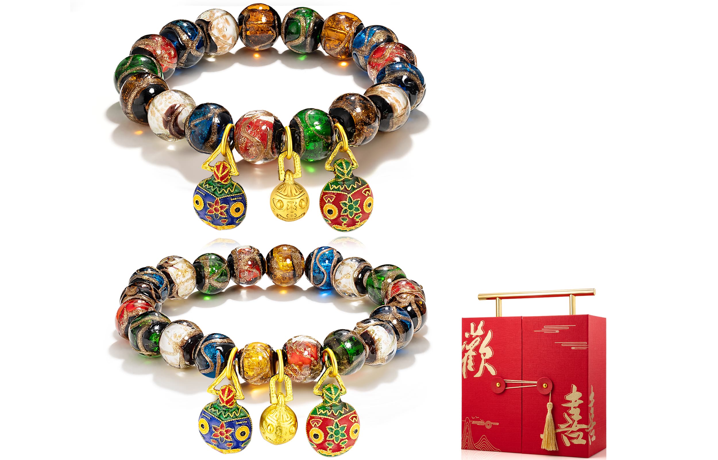 Браслеты Jodie&Kevin с цветной глазурью унисекс