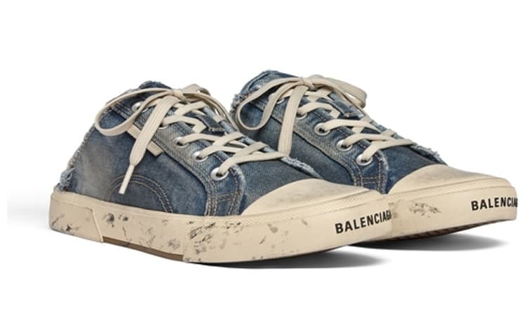 Голубые мюли Balenciaga Paris