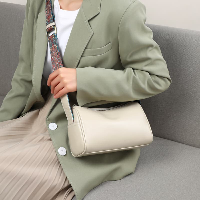 VINEY Сумка через плечо, сумка через плечо, сумка-подушка из коровьей кожи Тубы женские темно-коричневые