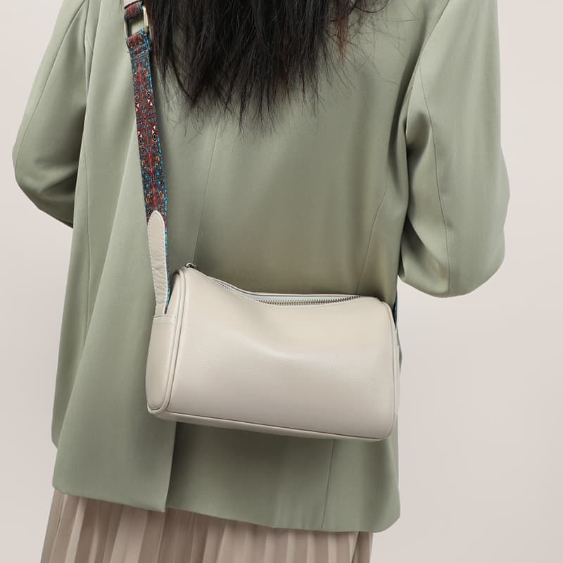 VINEY Сумка через плечо, сумка через плечо, сумка-подушка из коровьей кожи Тубы женские темно-коричневые