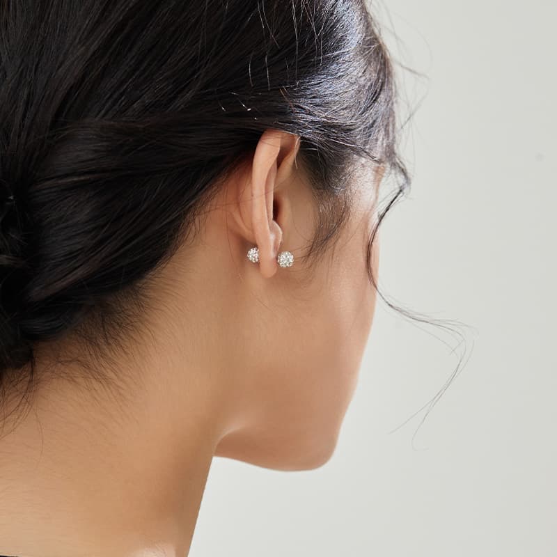 Женские серьги-гвоздики QIMEILA из стерлингового серебра 925 пробы