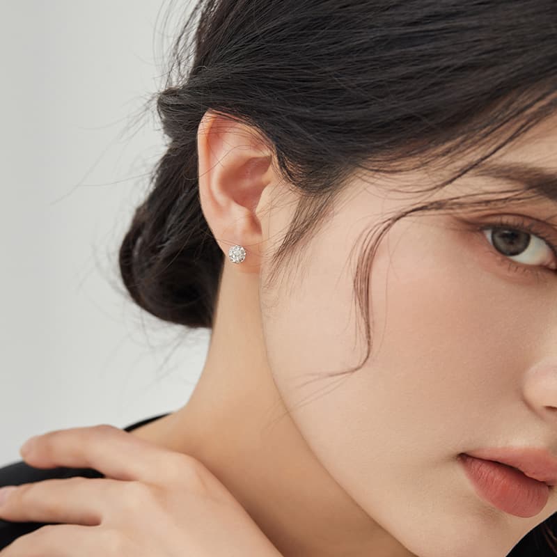 Женские серьги-гвоздики QIMEILA из стерлингового серебра 925 пробы