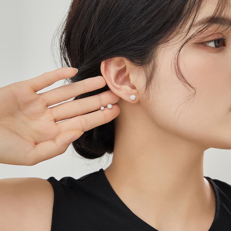 Женские серьги-гвоздики QIMEILA из стерлингового серебра 925 пробы