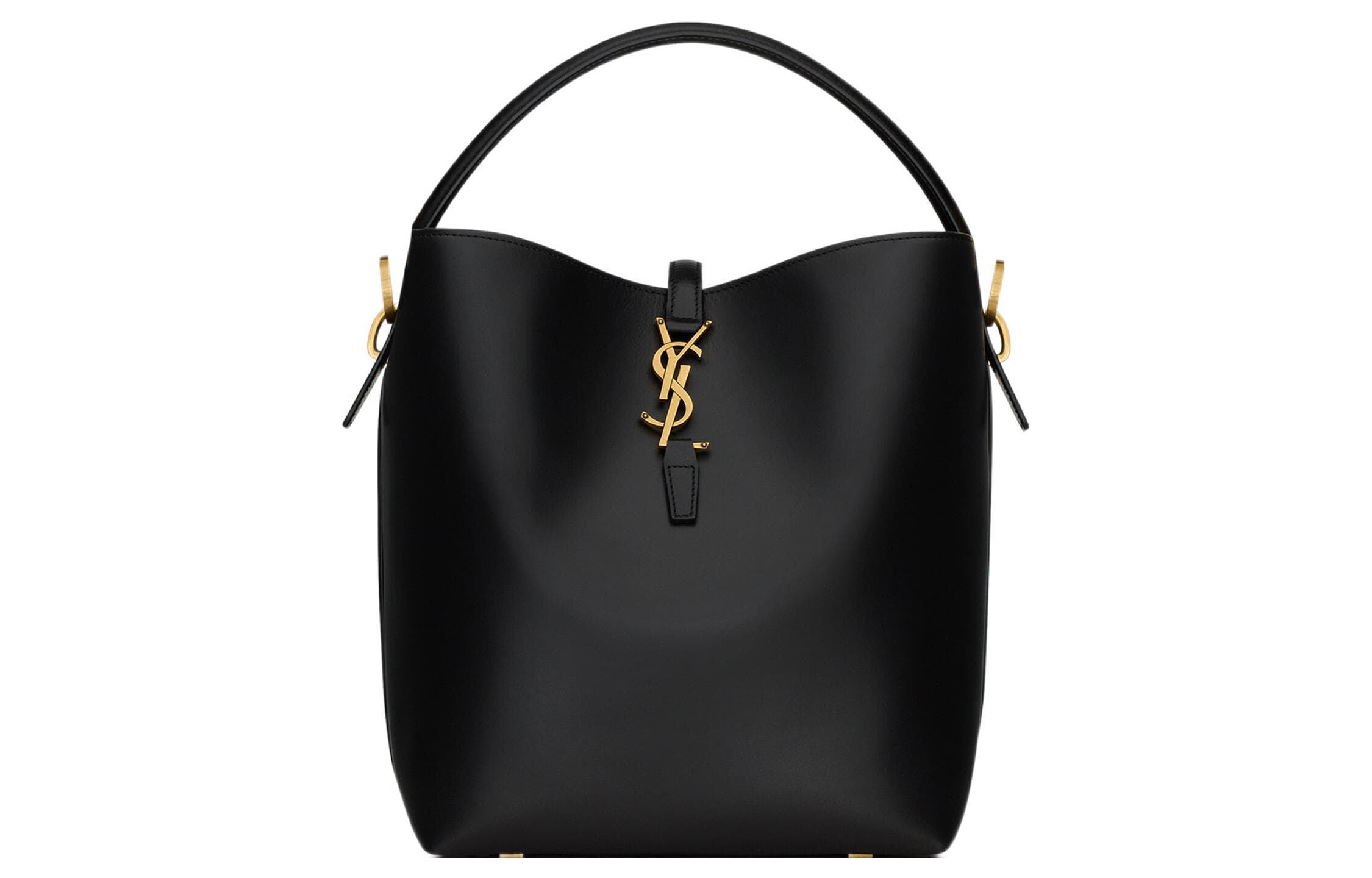 SAINT LAURENT Shiny Cow Leather Shoulder Bag, Crossbody Bag, Handbag Women's Black