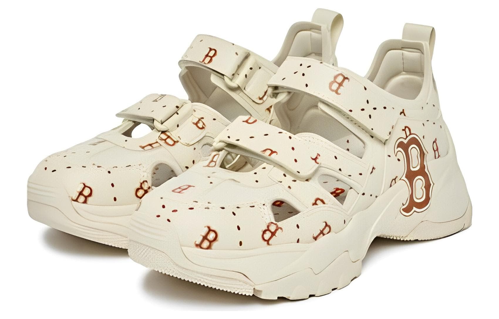 MLB Sandal Chunky Mask Дышащие спортивные сандалии унисекс Бежево-коричневый