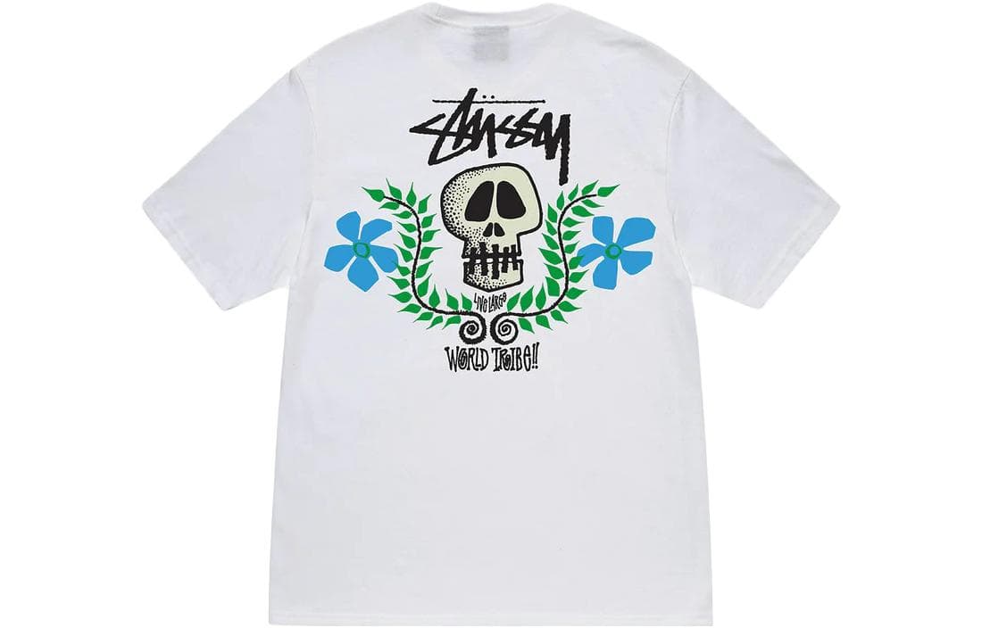 Футболка Stussy с гербом черепа