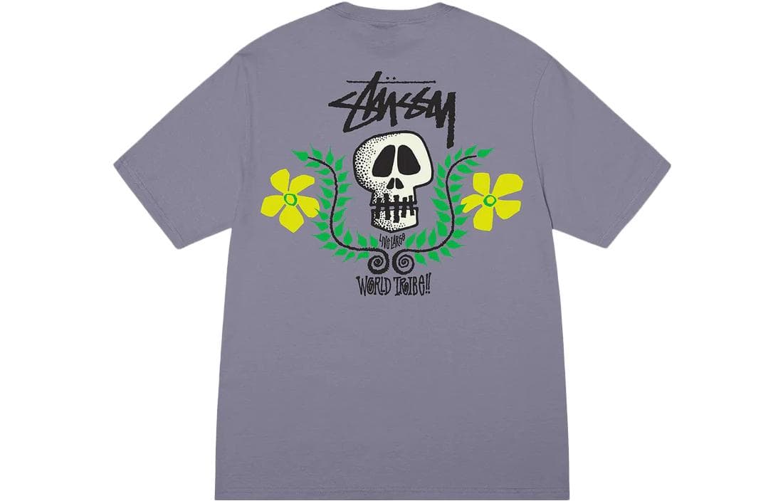 Футболка Stussy с гербом черепа