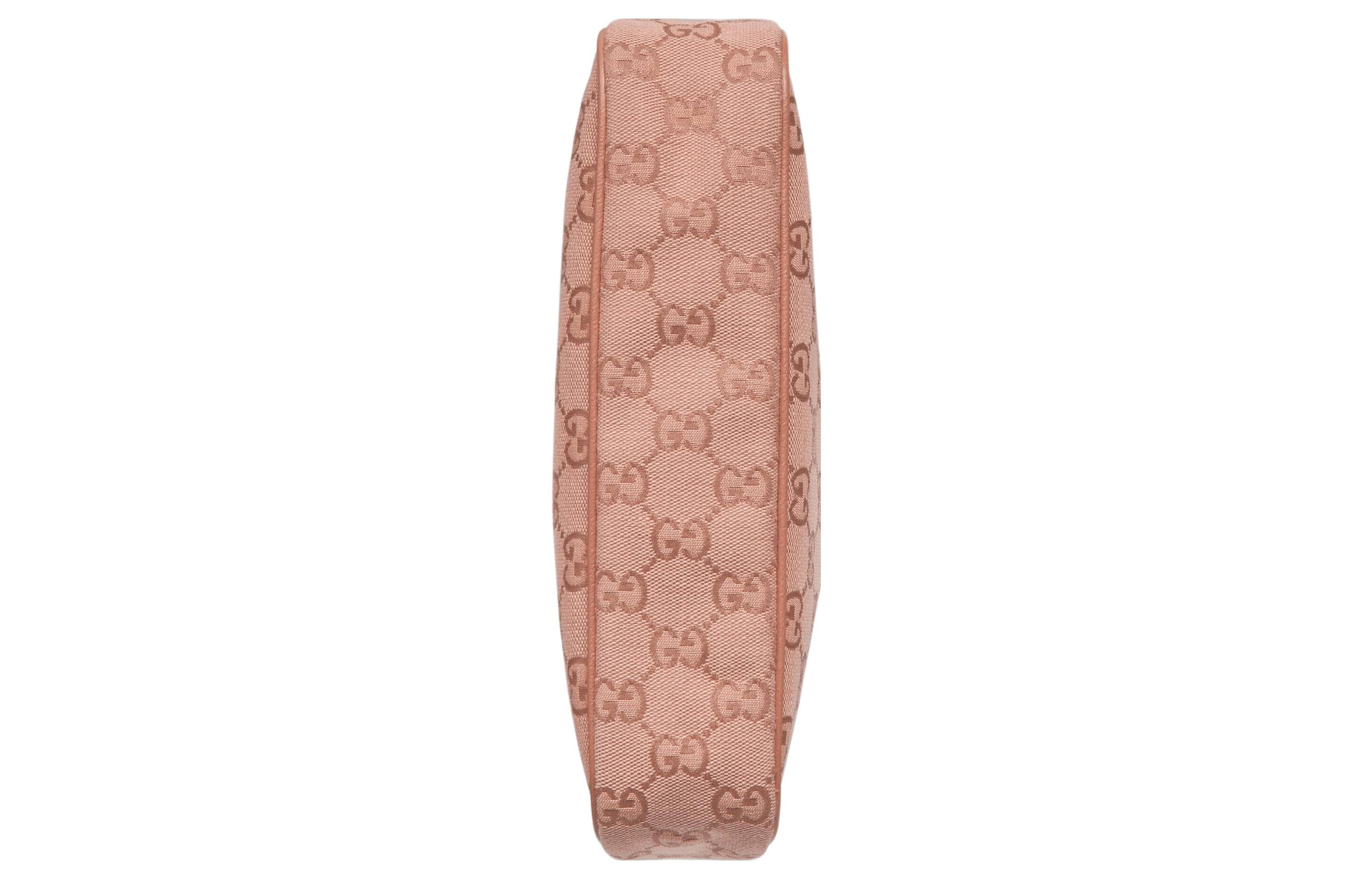 GUCCI Ophidia Canvas с кожаной сумкой через плечо, маленькая женская сумочка, розовая