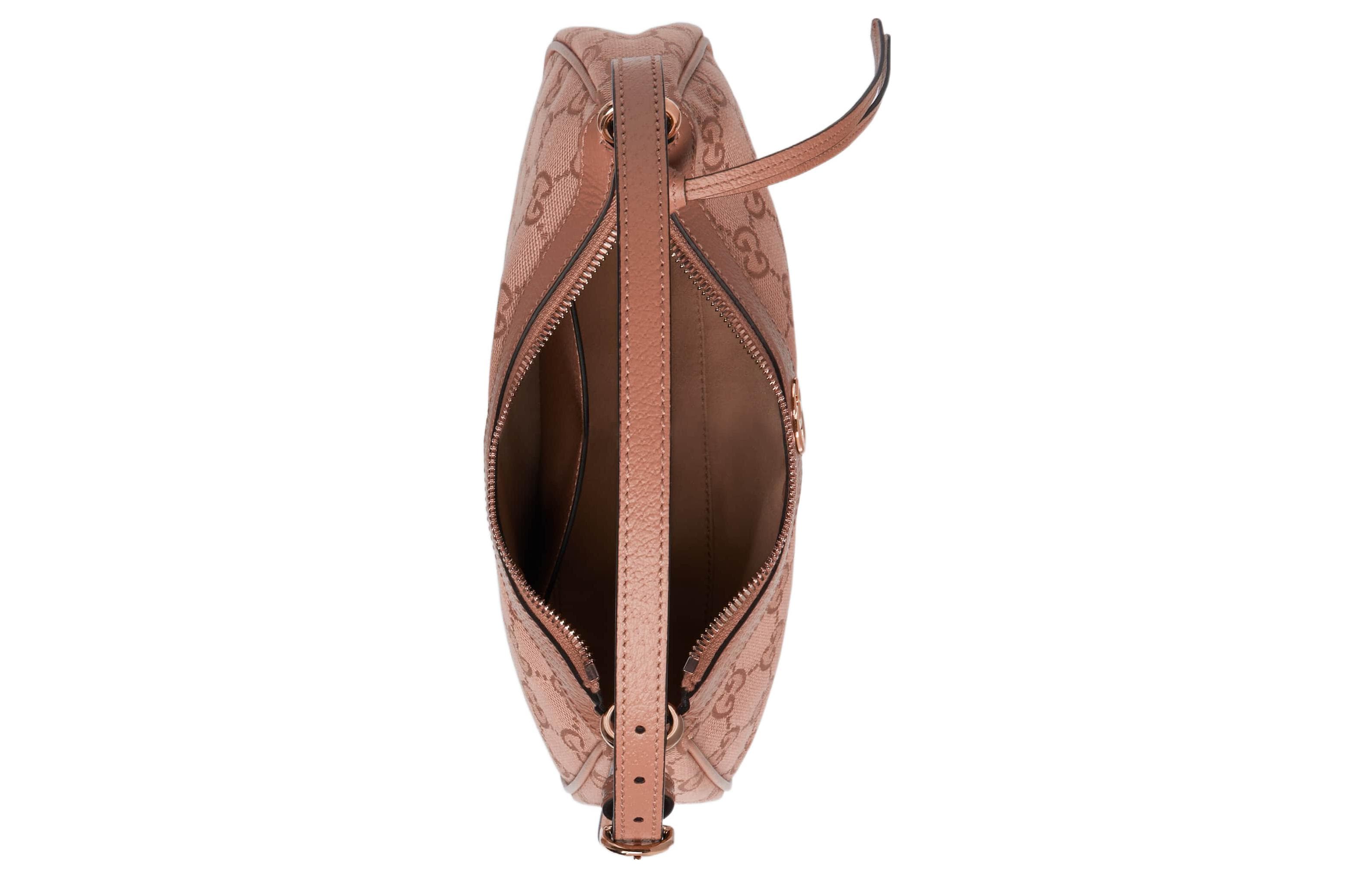 GUCCI Ophidia Canvas с кожаной сумкой через плечо, маленькая женская сумочка, розовая