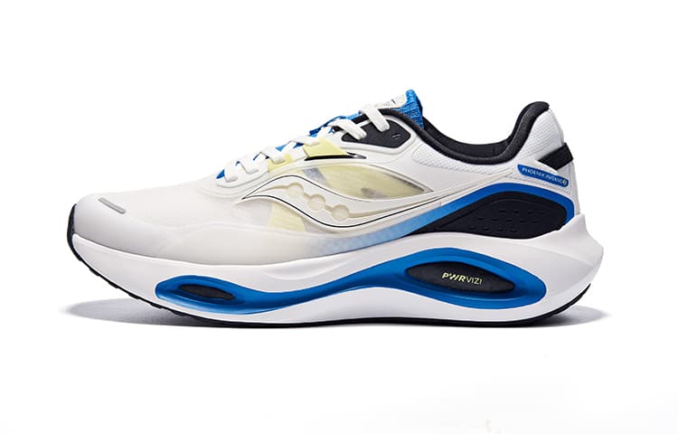 Saucony Phoenix Inferno 3 Anti Slip Wear Resistant Low Top City Commute Training Running Shoes Men's White Blue