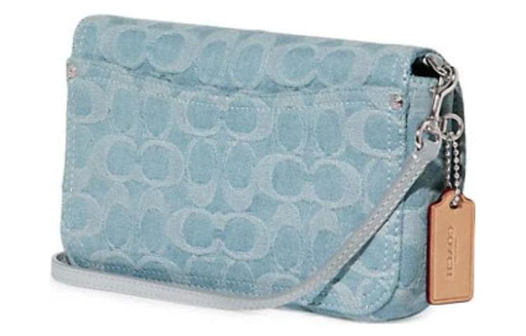 Сумка-конверт COACH Hayden из изысканной телячьей кожи, сумка через плечо, сумка через плечо, женская синяя труба