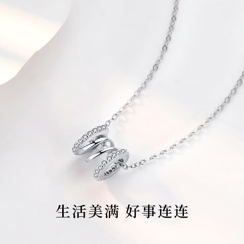 Ожерелья из стерлингового серебра 925 пробы VANA женские, серебро, белое/розовое золото