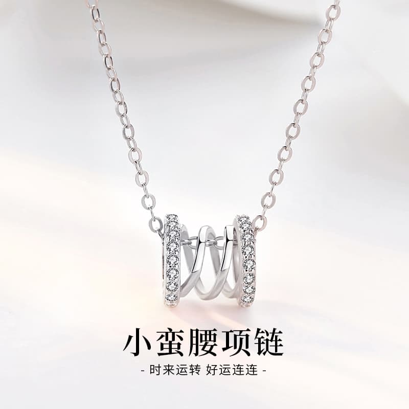 Ожерелья из стерлингового серебра 925 пробы VANA женские, серебро, белое/розовое золото