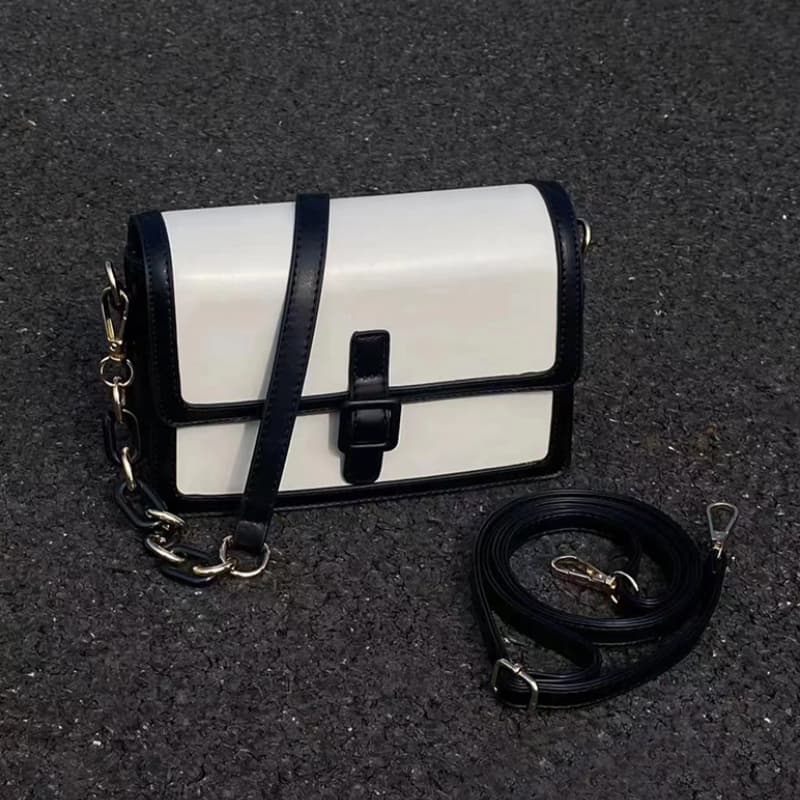 MARKANGARO PU Сумки через плечо Сумки на плечо Обычные женские Черный Белый